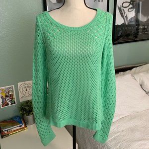 Anthropologie Moth Mint Green Knit Sweater